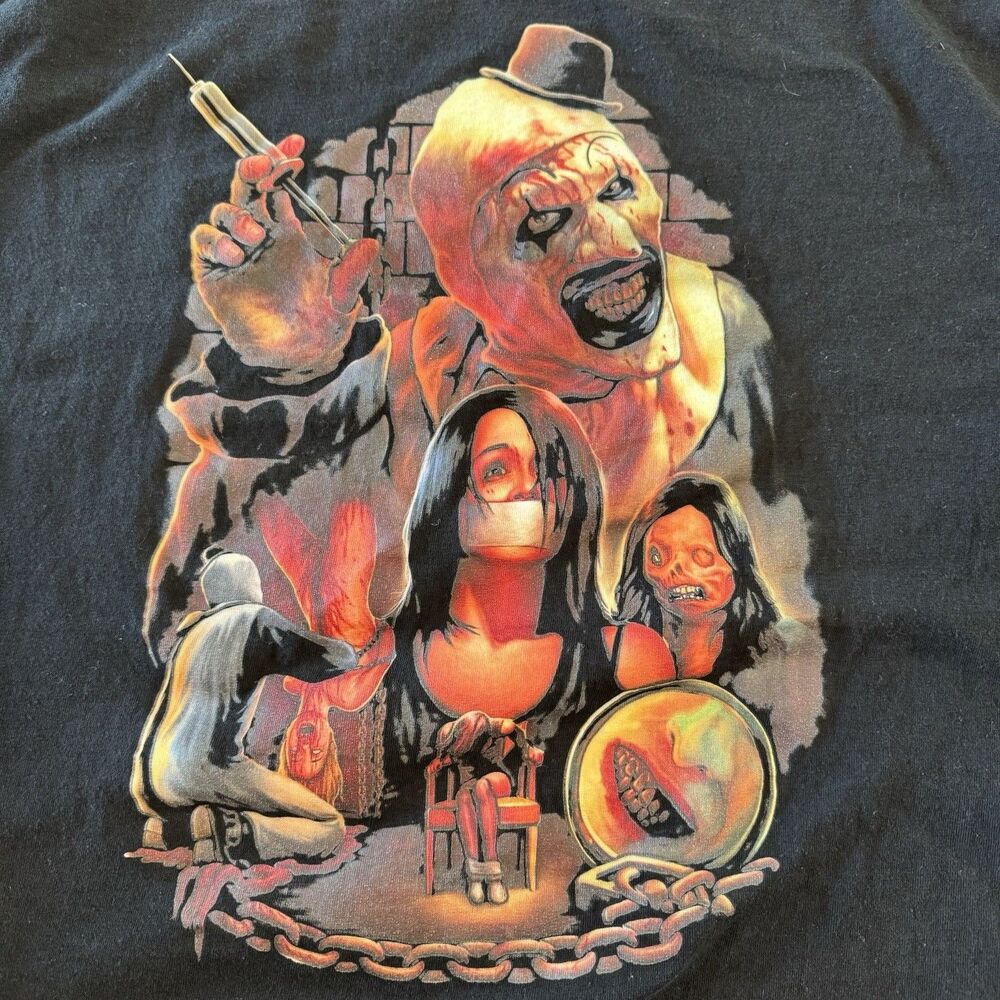 Terrifier Horror T-Shirt XL Terror Threads 2023 Art the Clown Cult Slasher Tee
